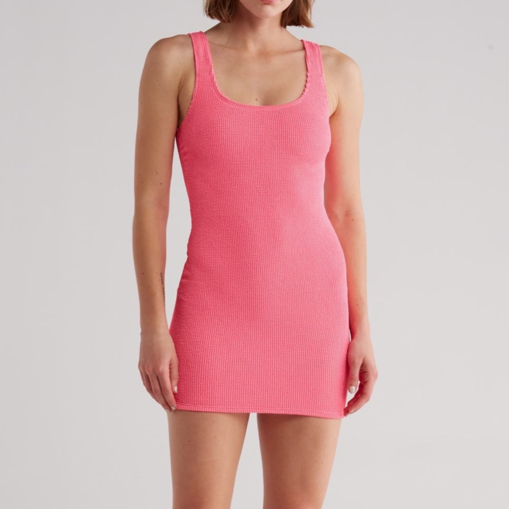 GOOD AMERICAN NWT always fits coverup mini dress size 3/4 pink swim cover
